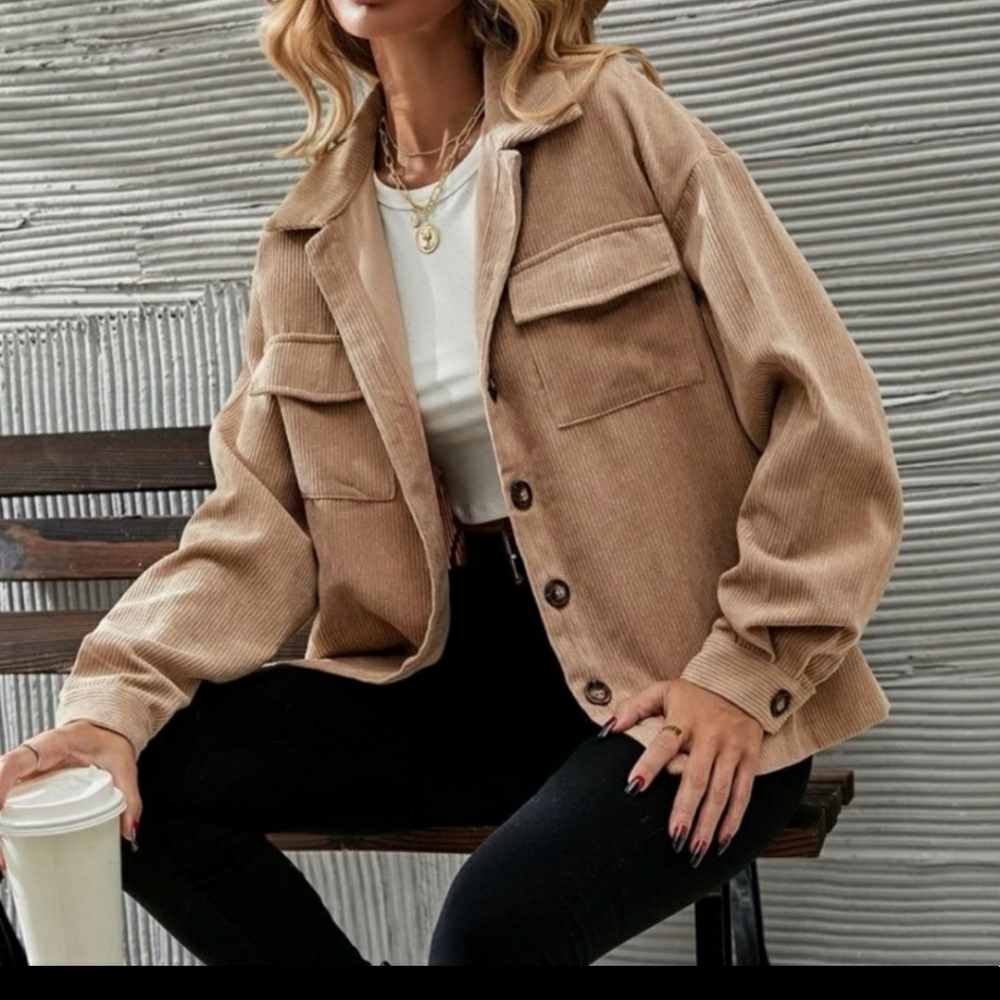Khaki Oversized Jacket